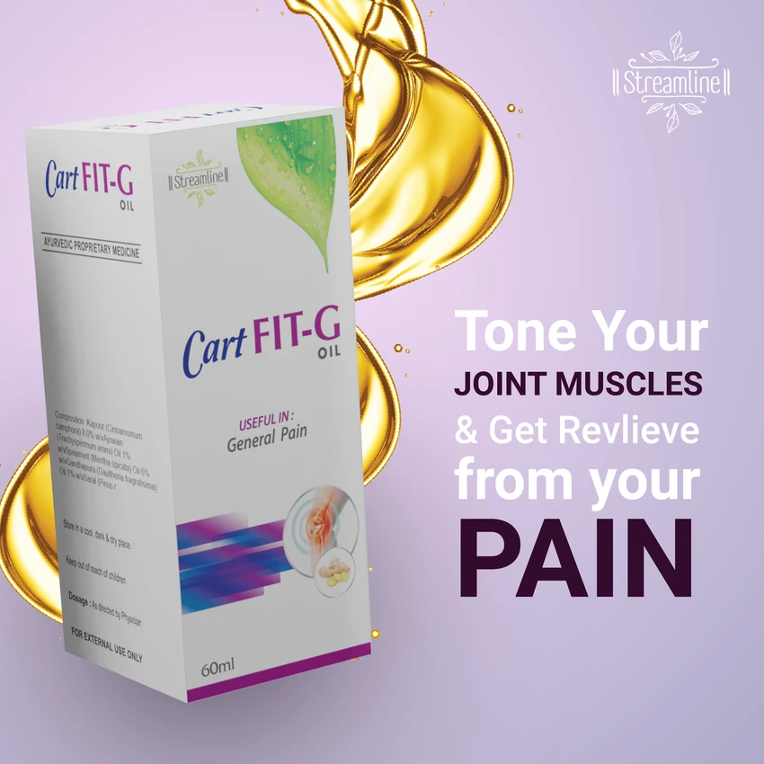 STREAMLINE CARTFIT-G OIL Ayurvedic Pain Relief Oil| Suitable for Joint pain, Muscle pain and Inflammation | 3x Faster Relief from Pain