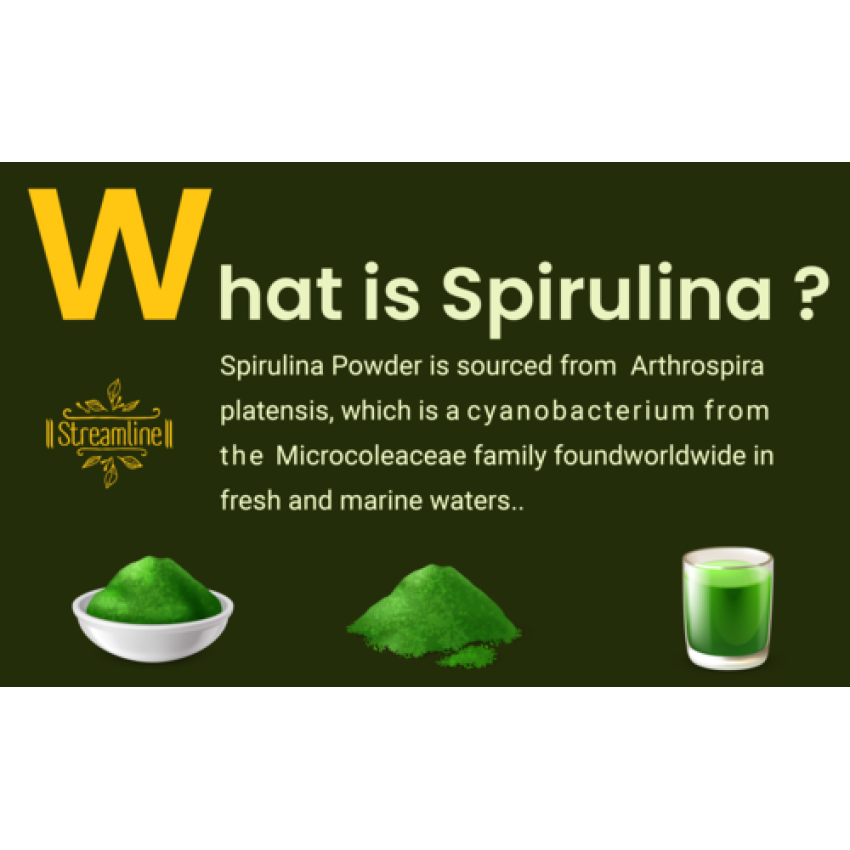 STREAMLINE SPIRULINA CAPSULES Green Food For Good Health Weight Management And Immunity Booster | Helps In Healthy Heart