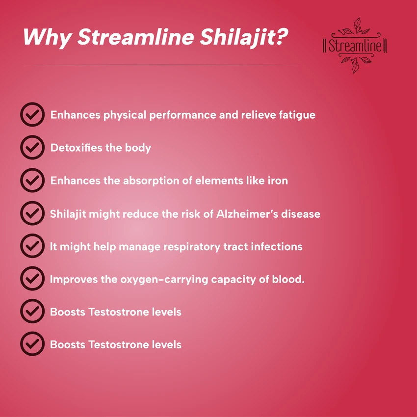 STREAMLINE SHILAJIT CAPSULES - Performance Booster For Endurance and Stamina