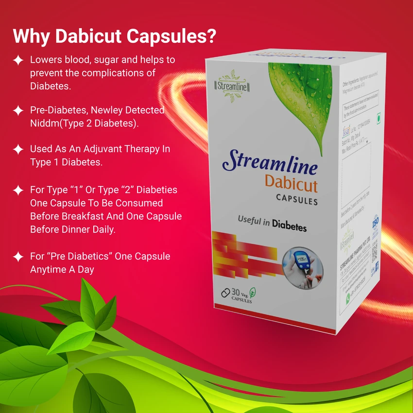 STREAMLINE DABICUT CAPSULES | Herbal Medicine for Diabetes Control