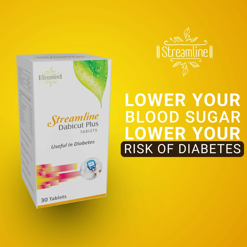 STREAMLINE DABICUT PLUS TABLET For Sugar Control | Blood Glucose Regulator | Manage Diabetes Naturally |