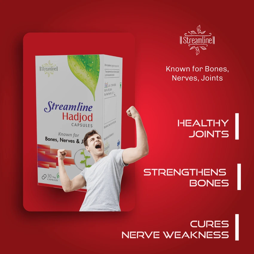 STREAMLINE HADJOD CAPSULES  - Bone-setter and Joint Health Supplement | Natural Bone Builder