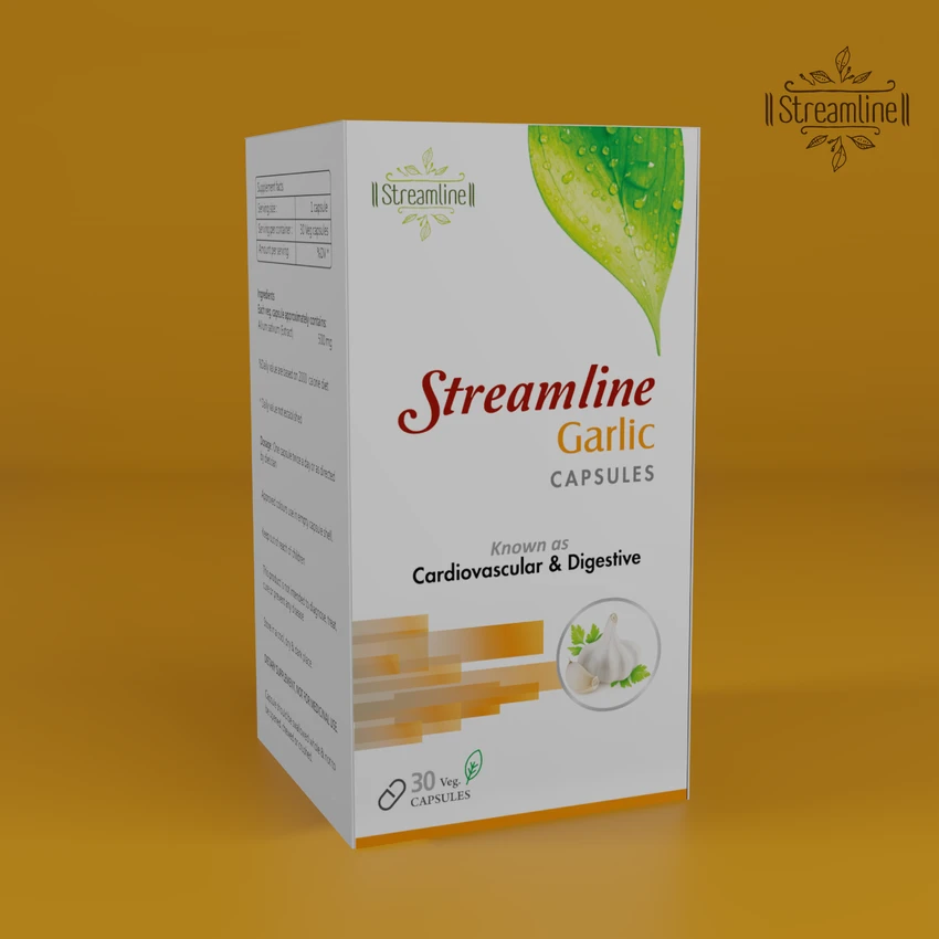 STREAMLINE GARLIC CAPSULES for Cardiac Wellnes | Immunity Booster & Anti-Oxidant