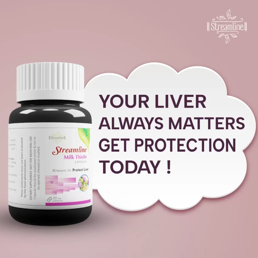 STREAMLINE MILK THISTLE CAPSULES For Liver Detox, Protection & Enhancement |