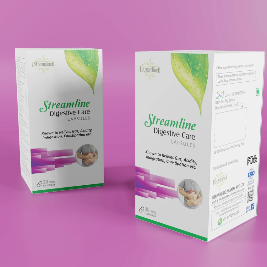 STREAMLINE DIGESTIVE CARE CAPSULES for Constipation Relief , Digestion Support , Gastric troubles , Regulating Bowel Movement