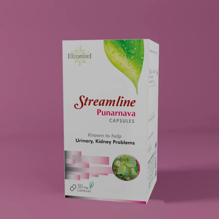 STREAMLINE PUNARNAVA CAPSULES for Good Gut Health & for Healthy Appetite, Helps for Heart and Urinary Health