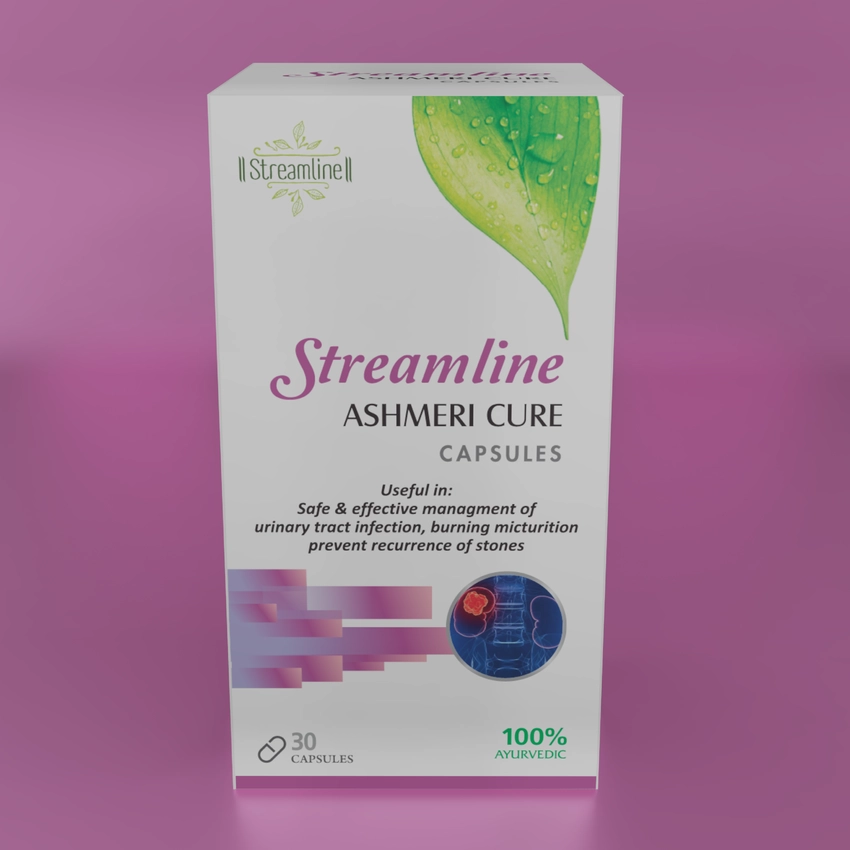 STREAMLINE ASHMERI CURE CAPSULES For Kidney Stone & Improves Kidney function Naturally