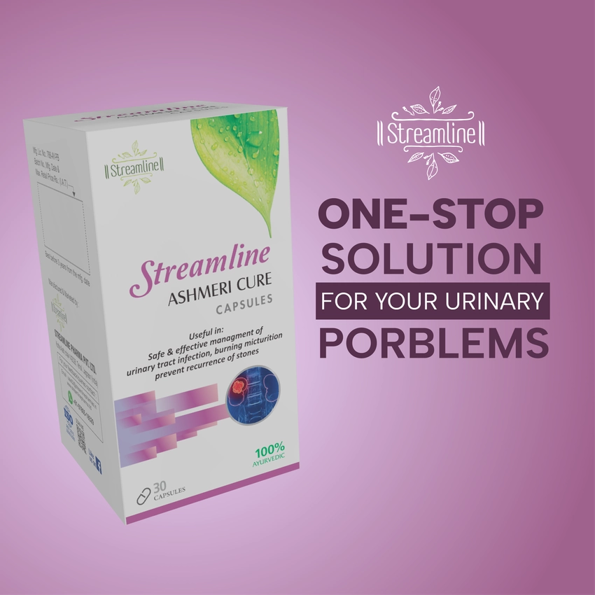 STREAMLINE ASHMERI CURE CAPSULES For Kidney Stone & Improves Kidney function Naturally