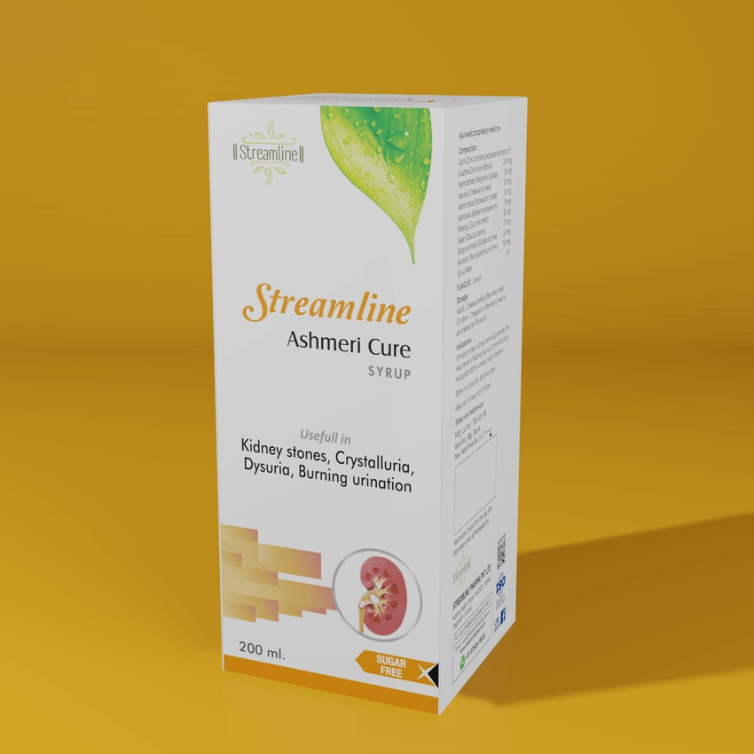 STREAMLINE ASHMERI CURE SYRUP Helpful in Removing Reccuring Kidney Stones, Infections and Urinary Tract Infection | Stone Syrup