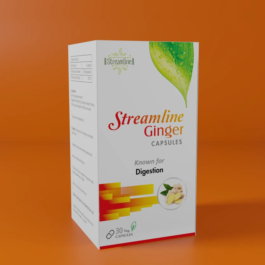 STREAMLINE GINGER CAPSULES Improves Digestion & Boosts Immunity