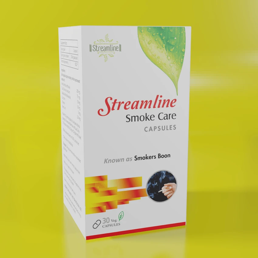 STREAMLINE SMOKE CARE CAPSULES Cleanses, detoxifies and restores the lungs against mucus, sputum and tars