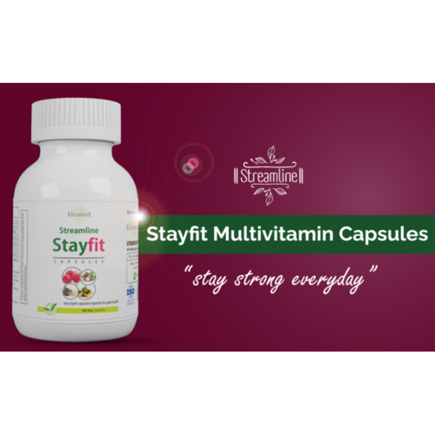 STREAMLINE STAYFIT Multivitamin  CAPSULES With Natural Ginseng, Zinc,Vitamins & Minerals For Daily Energy, Stamina & Immunity