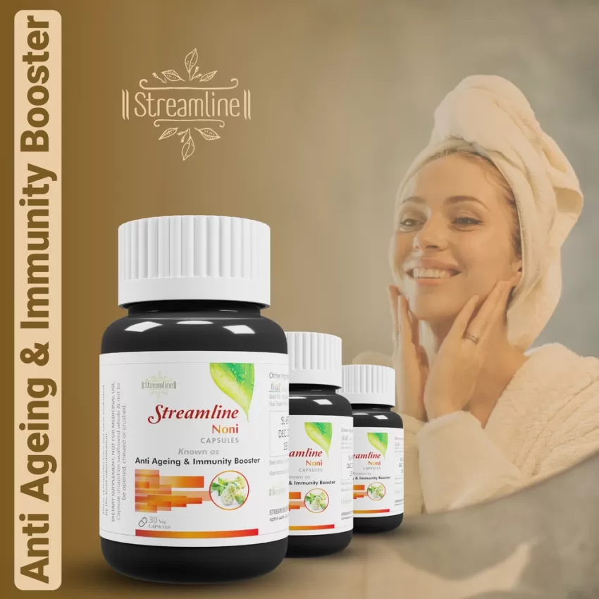 STREAMLINE NONI CAPSULES  Good For Body Detoxifier, Immunity Booster, Joint Pain Relief , Restful Sleep