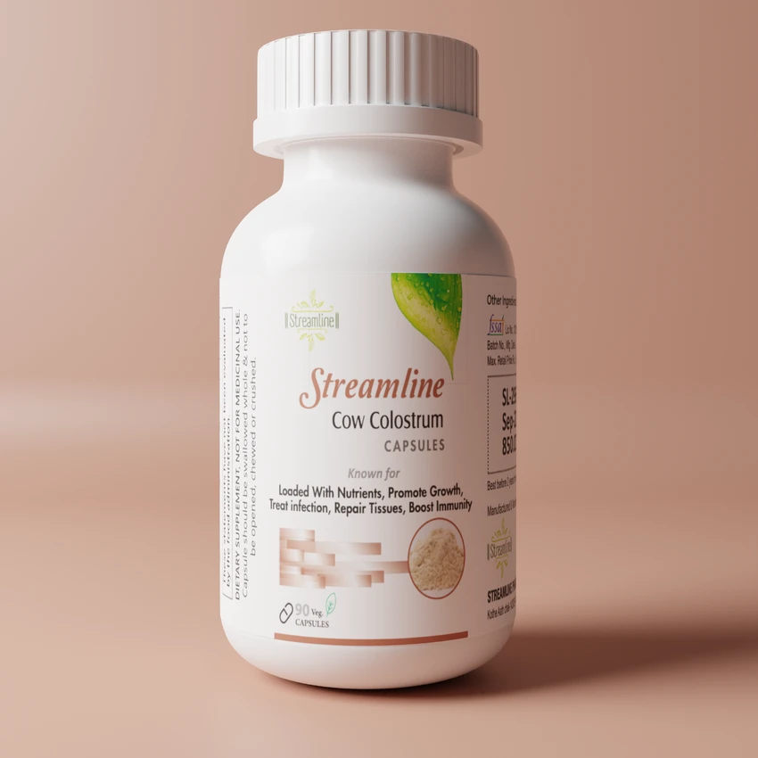 STREAMLINE COW COLOSTRUM CAPSULES Strengthens Immunity, Increases Energy Levels, Boosts Metabolism, Helps with Weight Management