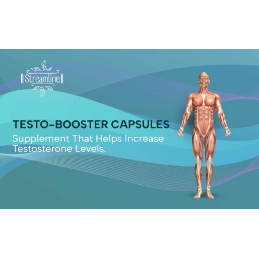 STREAMLINE TESTOBOOSTER CAPSULES  Immunity Booster & Stamina Booster For Men, Reduces Stress and Anxiety