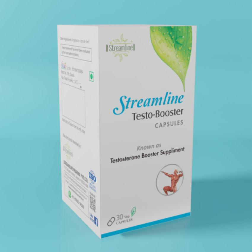 STREAMLINE TESTOBOOSTER CAPSULES  Immunity Booster & Stamina Booster For Men, Reduces Stress and Anxiety