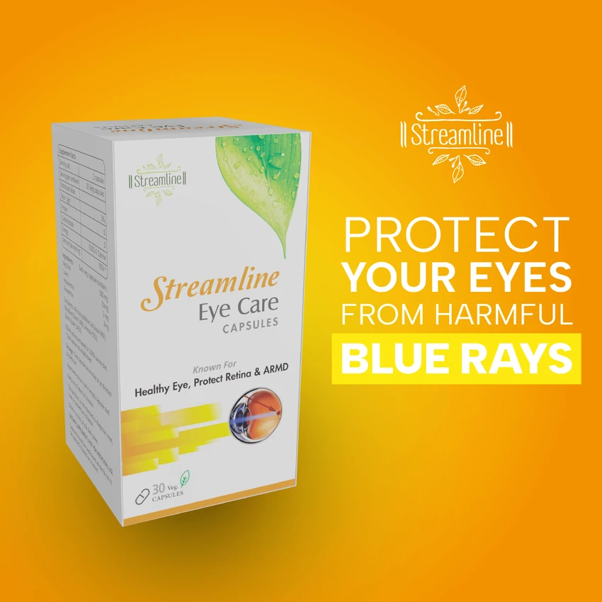 STREAMLINE EYE CARE CAPSULES Plant Based Eye Care Supplement to Improve Vision, Blue Light & Digital Guard