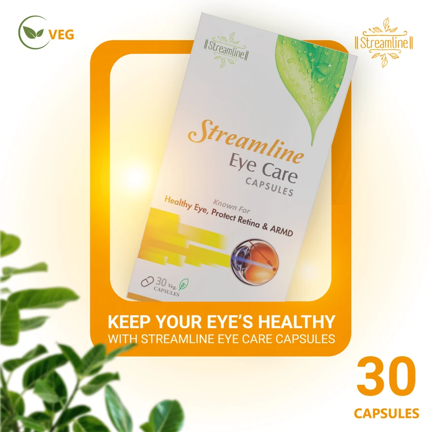 STREAMLINE EYE CARE CAPSULES Plant Based Eye Care Supplement to Improve Vision, Blue Light & Digital Guard