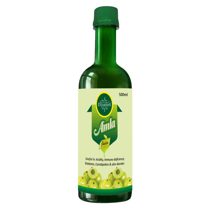 Streamline Amla Juice | Suitable for healthy Hair & Skin | Detox juice for weight loss | Natural Source of Vitamin C | Organic & Natural Juice Made With Cold Pressed Amla| No Added Sugar