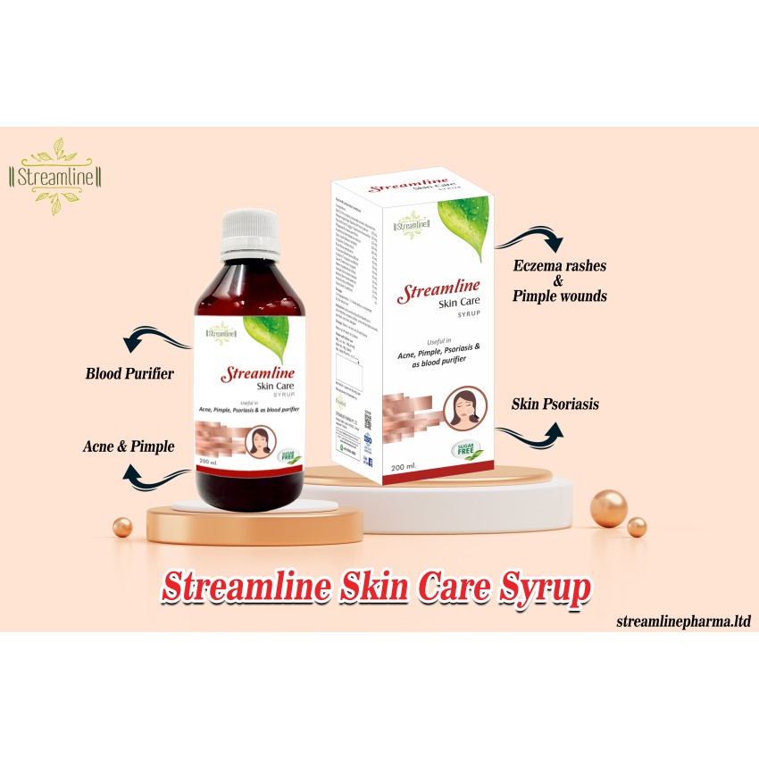 Transform Your Skin with Streamline Skin Care Syrup: Soothe Psoriasis, Eczema, Pimples & More - Herbal Formula for Radiant Skin!