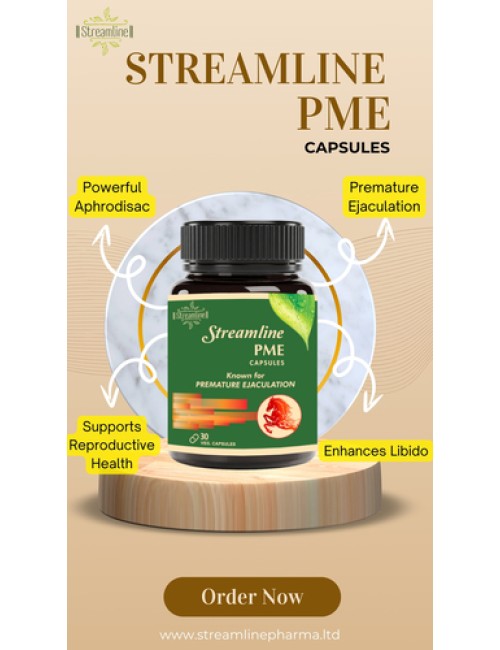 Streamline PME Capsules - Natural Supplement for Delaying Premature Ejaculation and Enhancing Stamina