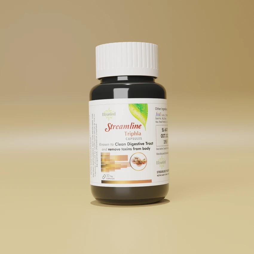 STREAMLINE TRIPHLA CAPSULES Supports Bowel Wellness & Healthy Gut, Helps to Boost Immunity & Useful for Digestion, Antioxidant Properties