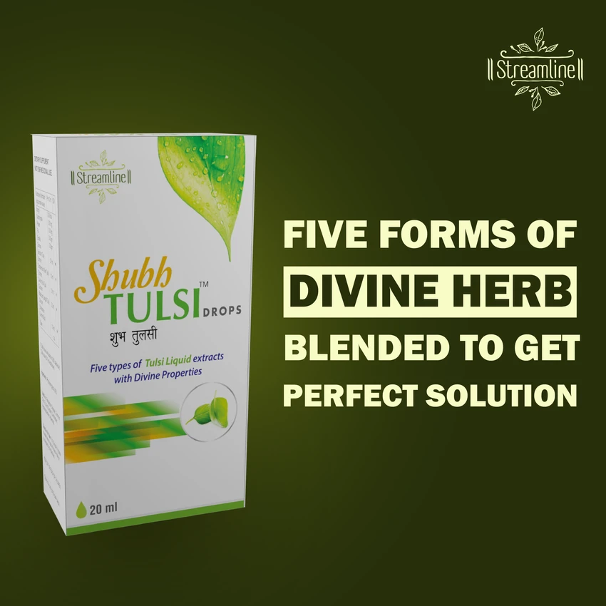 STREAMLINE TULSI DROPS Concentrated Extract Of 5 Rare Tulsi For Natural Immunity Boosting & Cough And Cold Relief