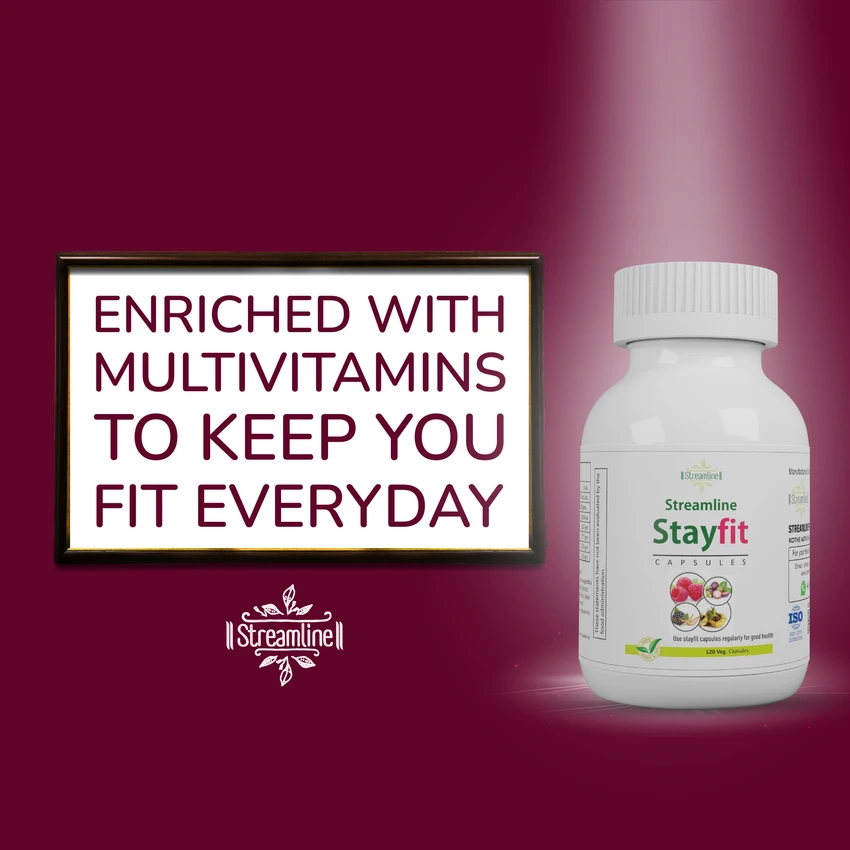 STREAMLINE STAYFIT Multivitamin  CAPSULES With Natural Ginseng, Zinc,Vitamins & Minerals For Daily Energy, Stamina & Immunity