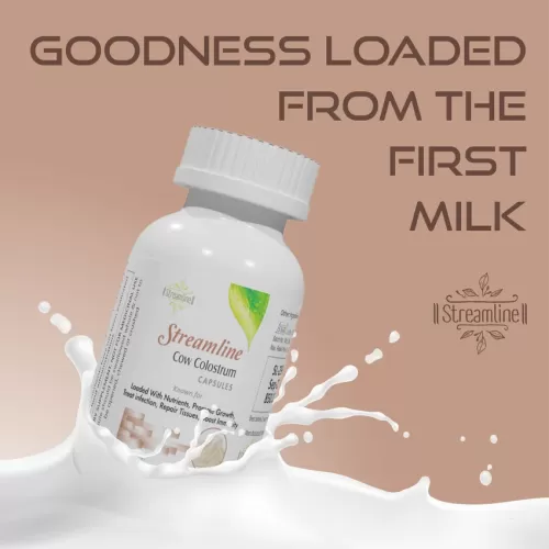 STREAMLINE COW COLOSTRUM CAPSULES Strengthens Immunity, Increases Energy Levels, Boosts Metabolism, Helps with Weight Management