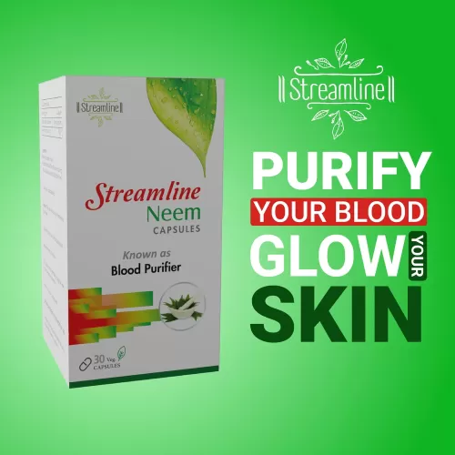 STREAMLINE NEEM CAPSULES || Blood Purifier Anti Acne || Anti Bacterial & Fungal infections || Skin Wellness ||