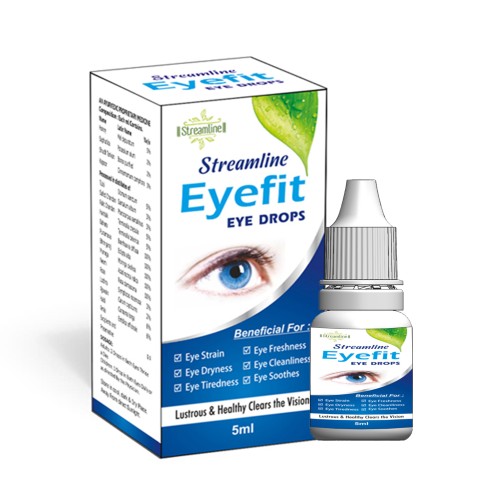 STREAMLINE EYEFIT EYE DROPS for Dry Eyes, Conjunctivitis, Swelling, Irritation, Tearing, Refreshing, Strained Eyes