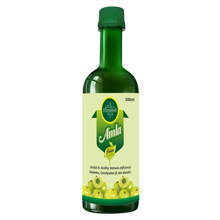 Streamline Amla Juice | Suitable for healthy Hair & Skin | Detox juice for weight loss | Natural Source of Vitamin C | Organic & Natural Juice Made With Cold Pressed Amla| No Added Sugar