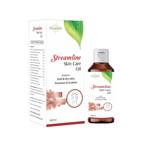 Transform Your Skin with Streamline Skin Care Oil - Herbal Solution for Psoriasis, Eczema, Acne & More - 60ml Pack!