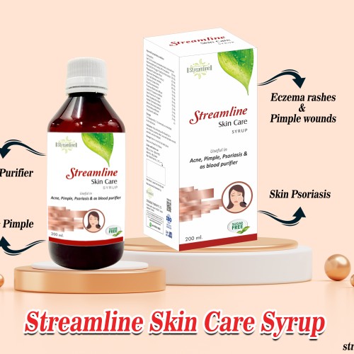 Transform Your Skin with Streamline Skin Care Syrup: Soothe Psoriasis, Eczema, Pimples & More - Herbal Formula for Radiant Skin!